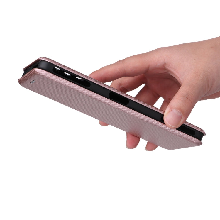 Carbon Fiber Texture Magnetic Horizontal Flip Leather Phone Case, For Xiaomi Poco F4 GT/Redmi K50 Gaming
