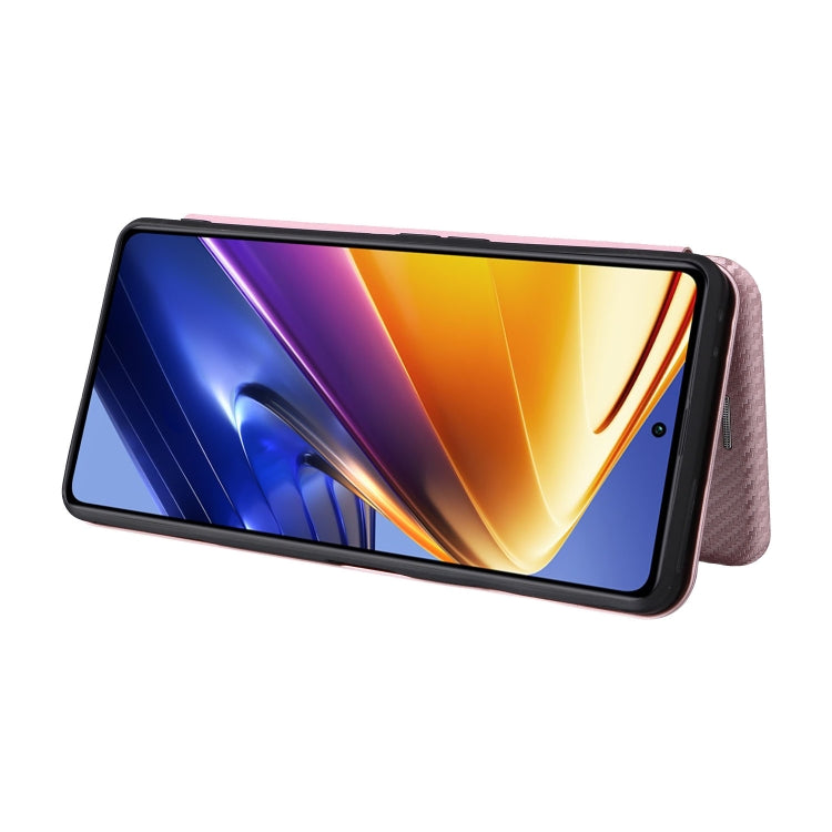 Carbon Fiber Texture Magnetic Horizontal Flip Leather Phone Case, For Xiaomi Poco F4 GT/Redmi K50 Gaming