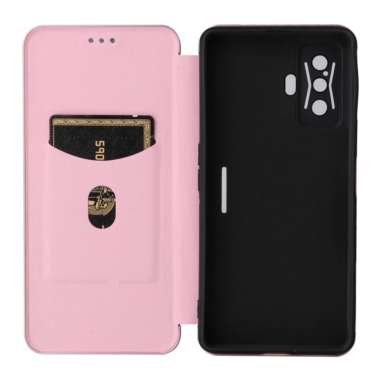 Carbon Fiber Texture Magnetic Horizontal Flip Leather Phone Case, For Xiaomi Poco F4 GT/Redmi K50 Gaming