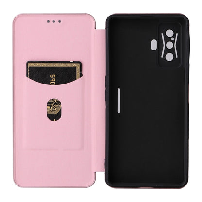 Carbon Fiber Texture Magnetic Horizontal Flip Leather Phone Case, For Xiaomi Poco F4 GT/Redmi K50 Gaming