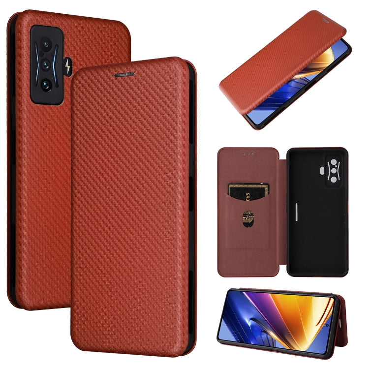Carbon Fiber Texture Magnetic Horizontal Flip Leather Phone Case, For Xiaomi Poco F4 GT/Redmi K50 Gaming