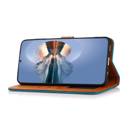 KHAZNEH Dual-color Cowhide Texture Flip Leather Phone Case, For OnePlus Nord 2T 5G