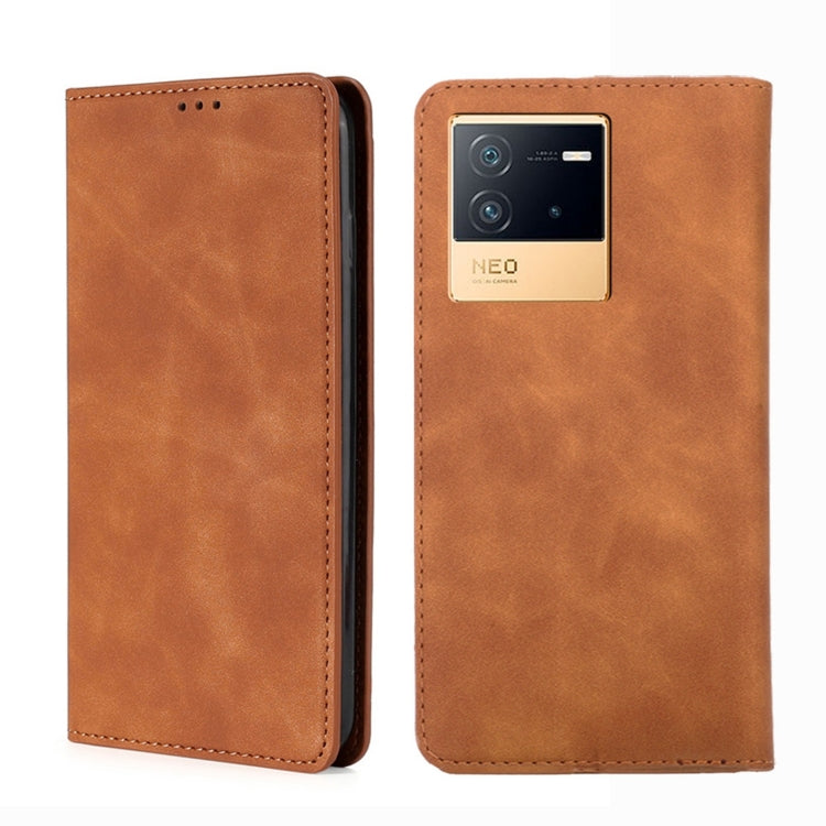 Skin Feel Magnetic Horizontal Flip Leather Phone Case, For vivo iQOO 9 5G, For vivo iQOO Neo6 5G, For vivo iQOO U5 5G, For OPPO A36 4G/A76 4G Global