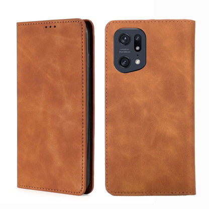 Skin Feel Magnetic Horizontal Flip Leather Phone Case, For OPPO A57 5G 2022/Realme Q5i, For OPPO A96 5G, For OPPO Find X5 Lite, For OPPO Find X5 Pro