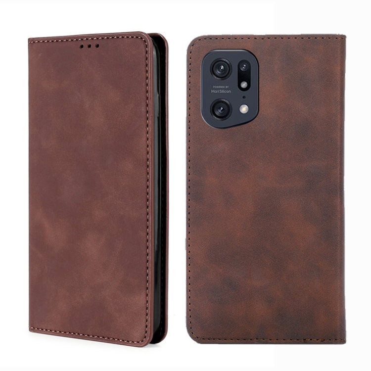 Skin Feel Magnetic Horizontal Flip Leather Phone Case, For OPPO A57 5G 2022/Realme Q5i, For OPPO A96 5G, For OPPO Find X5 Lite, For OPPO Find X5 Pro