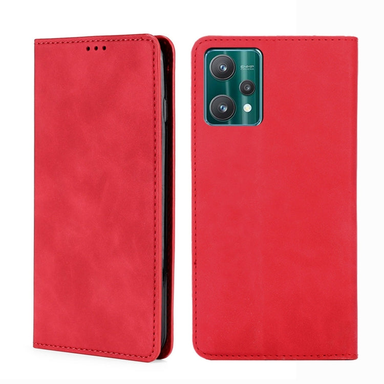 Skin Feel Magnetic Horizontal Flip Leather Phone Case, For OPPO Realme 9 Pro, For OPPO Realme 9 Pro+, For OPPO Realme 9i/A36 4G/A96 4G/K10 4G/A76 4G, For OPPO Realme C35