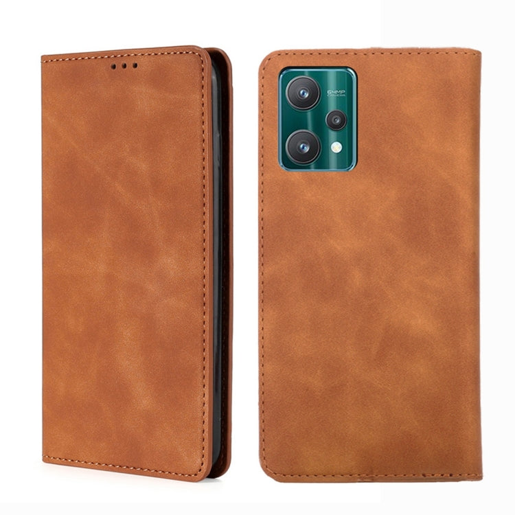 Skin Feel Magnetic Horizontal Flip Leather Phone Case, For OPPO Realme 9 Pro, For OPPO Realme 9 Pro+, For OPPO Realme 9i/A36 4G/A96 4G/K10 4G/A76 4G, For OPPO Realme C35