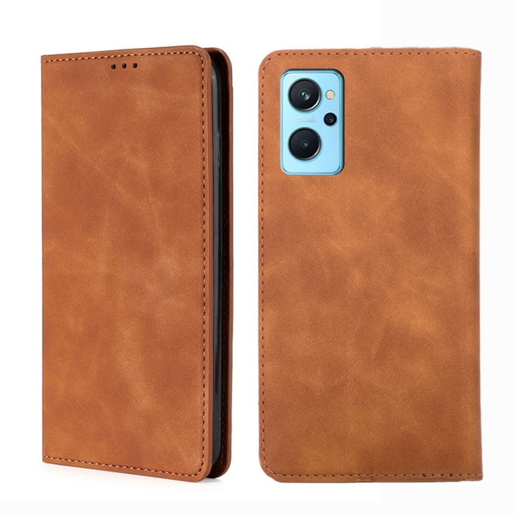 Skin Feel Magnetic Horizontal Flip Leather Phone Case, For OPPO Realme 9 Pro, For OPPO Realme 9 Pro+, For OPPO Realme 9i/A36 4G/A96 4G/K10 4G/A76 4G, For OPPO Realme C35