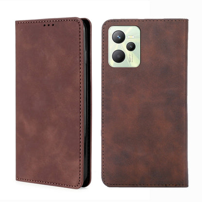 Skin Feel Magnetic Horizontal Flip Leather Phone Case, For OPPO Realme 9 Pro, For OPPO Realme 9 Pro+, For OPPO Realme 9i/A36 4G/A96 4G/K10 4G/A76 4G, For OPPO Realme C35