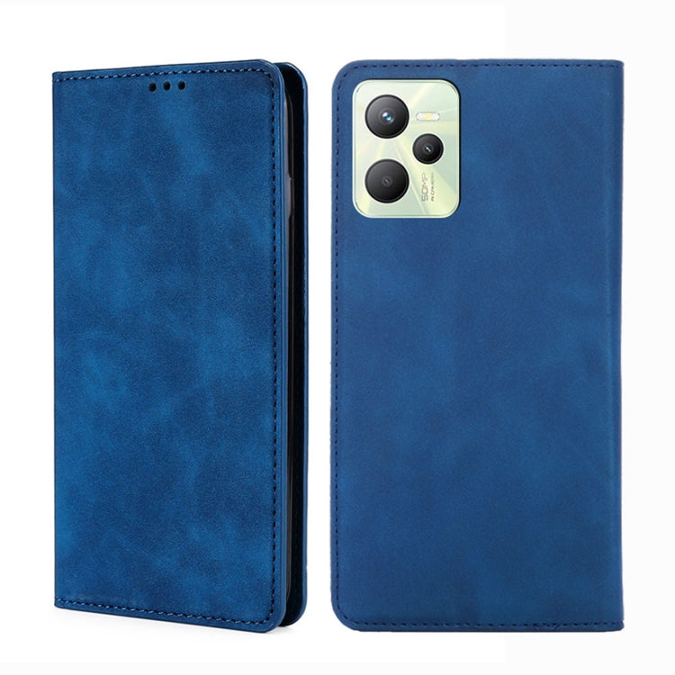 Skin Feel Magnetic Horizontal Flip Leather Phone Case, For OPPO Realme 9 Pro, For OPPO Realme 9 Pro+, For OPPO Realme 9i/A36 4G/A96 4G/K10 4G/A76 4G, For OPPO Realme C35