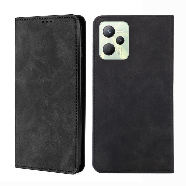 Skin Feel Magnetic Horizontal Flip Leather Phone Case, For OPPO Realme 9 Pro, For OPPO Realme 9 Pro+, For OPPO Realme 9i/A36 4G/A96 4G/K10 4G/A76 4G, For OPPO Realme C35