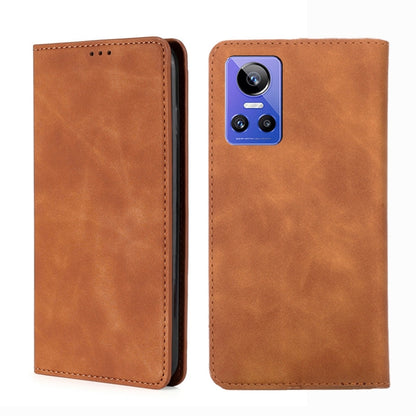 Skin Feel Magnetic Horizontal Flip Leather Phone Case, For OPPO Realme GT Neo3, For OPPO Realme GT2 Pro