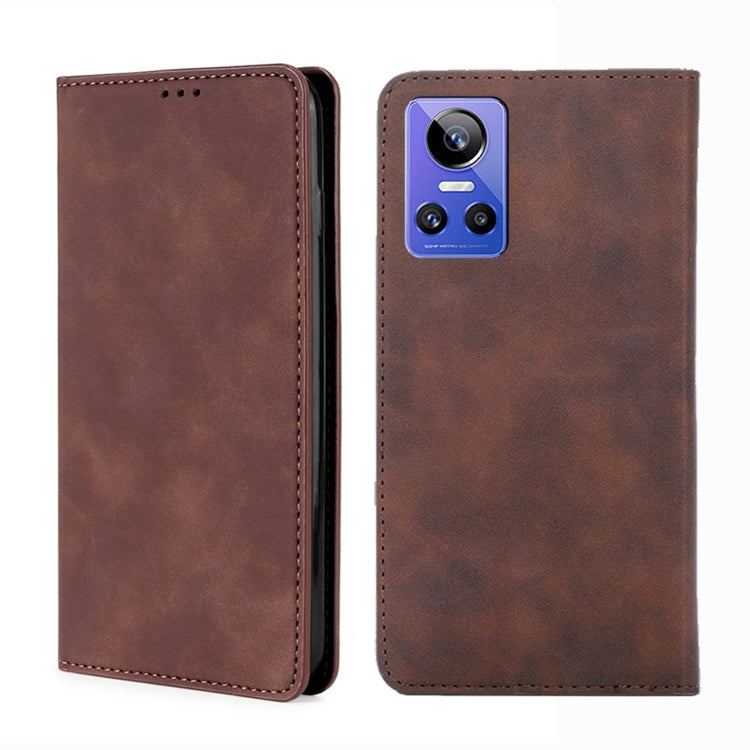 Skin Feel Magnetic Horizontal Flip Leather Phone Case, For OPPO Realme GT Neo3, For OPPO Realme GT2 Pro