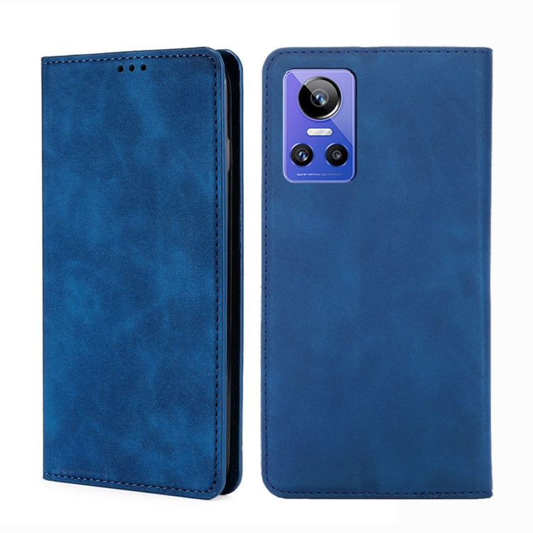 Skin Feel Magnetic Horizontal Flip Leather Phone Case, For OPPO Realme GT Neo3, For OPPO Realme GT2 Pro