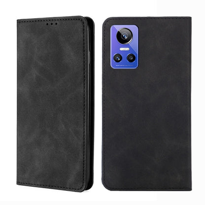 Skin Feel Magnetic Horizontal Flip Leather Phone Case, For OPPO Realme GT Neo3, For OPPO Realme GT2 Pro