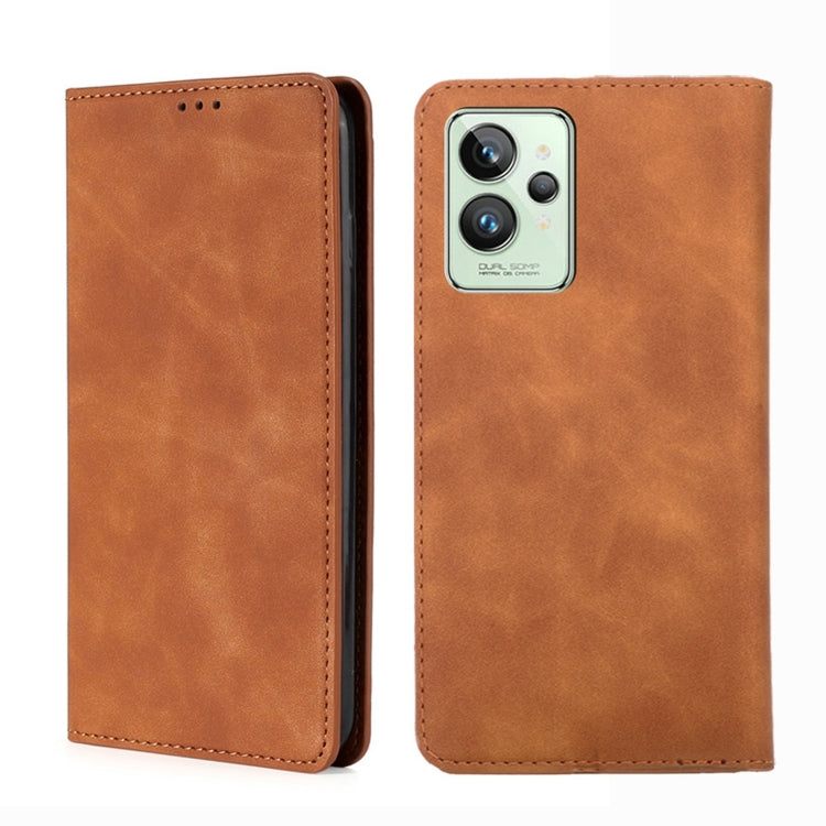 Skin Feel Magnetic Horizontal Flip Leather Phone Case, For OPPO Realme GT Neo3, For OPPO Realme GT2 Pro