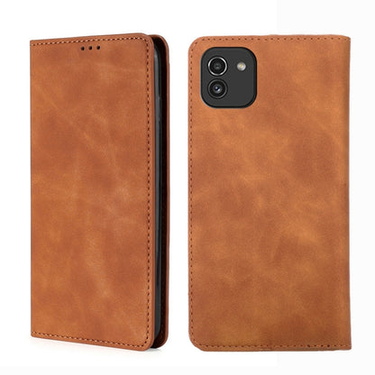 Skin Feel Magnetic Horizontal Flip Leather Phone Case, For Samsung Galaxy A03 EU Edition 166mm, For Samsung Galaxy A23 5G, For Samsung Galaxy M33 5G, For Samsung Galaxy M53 5G
