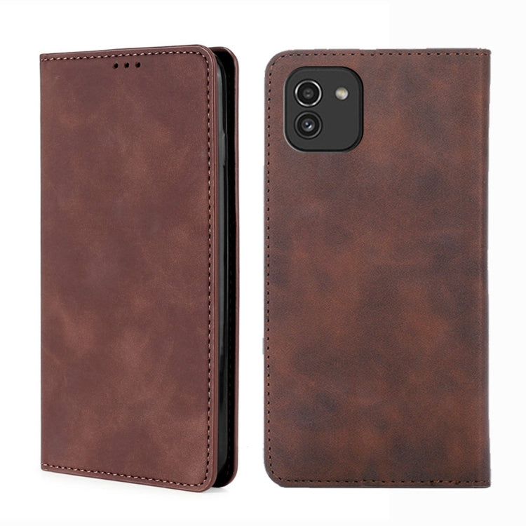 Skin Feel Magnetic Horizontal Flip Leather Phone Case, For Samsung Galaxy A03 EU Edition 166mm, For Samsung Galaxy A23 5G, For Samsung Galaxy M33 5G, For Samsung Galaxy M53 5G