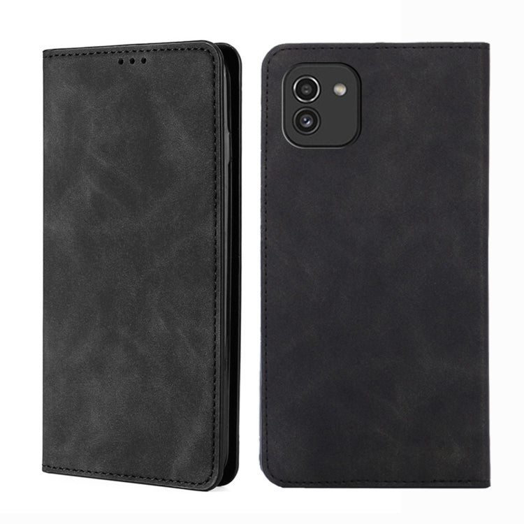 Skin Feel Magnetic Horizontal Flip Leather Phone Case, For Samsung Galaxy A03 EU Edition 166mm, For Samsung Galaxy A23 5G, For Samsung Galaxy M33 5G, For Samsung Galaxy M53 5G