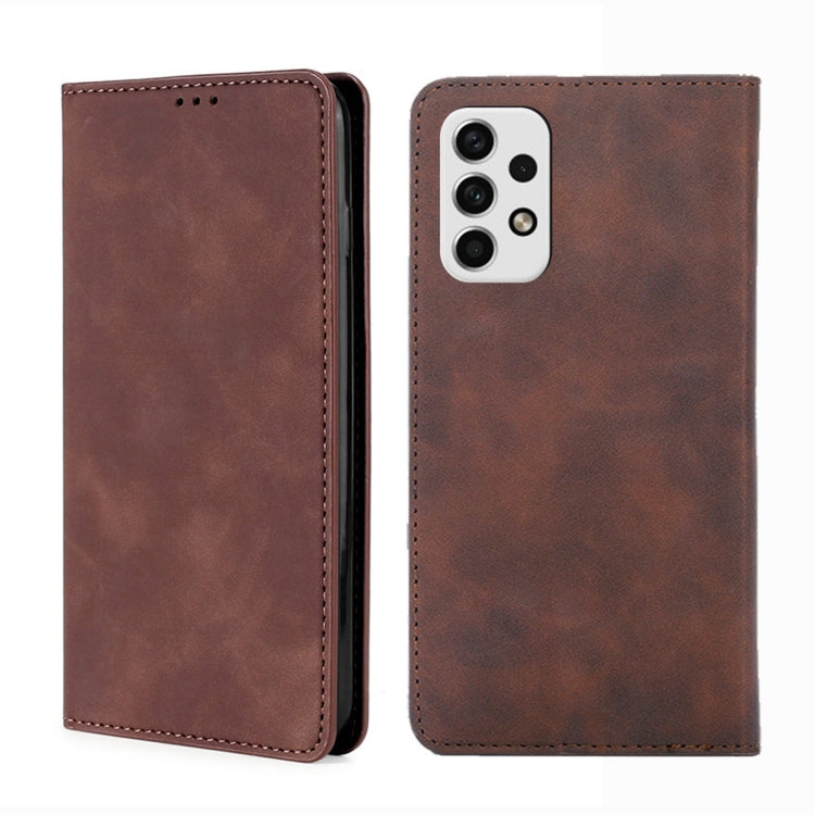 Skin Feel Magnetic Horizontal Flip Leather Phone Case, For Samsung Galaxy A03 EU Edition 166mm, For Samsung Galaxy A23 5G, For Samsung Galaxy M33 5G, For Samsung Galaxy M53 5G