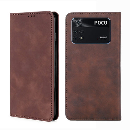 Skin Feel Magnetic Flip Leather Phone Case, For Xiaomi Poco M4 Pro, For Xiaomi Poco X4 Pro 5G, For Xiaomi Redmi K50 / K50 Pro, For Xiaomi Redmi K50 Gaming