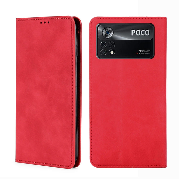 Skin Feel Magnetic Flip Leather Phone Case, For Xiaomi Poco M4 Pro, For Xiaomi Poco X4 Pro 5G, For Xiaomi Redmi K50 / K50 Pro, For Xiaomi Redmi K50 Gaming