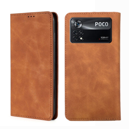 Skin Feel Magnetic Flip Leather Phone Case, For Xiaomi Poco M4 Pro, For Xiaomi Poco X4 Pro 5G, For Xiaomi Redmi K50 / K50 Pro, For Xiaomi Redmi K50 Gaming