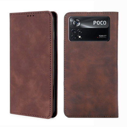 Skin Feel Magnetic Flip Leather Phone Case, For Xiaomi Poco M4 Pro, For Xiaomi Poco X4 Pro 5G, For Xiaomi Redmi K50 / K50 Pro, For Xiaomi Redmi K50 Gaming