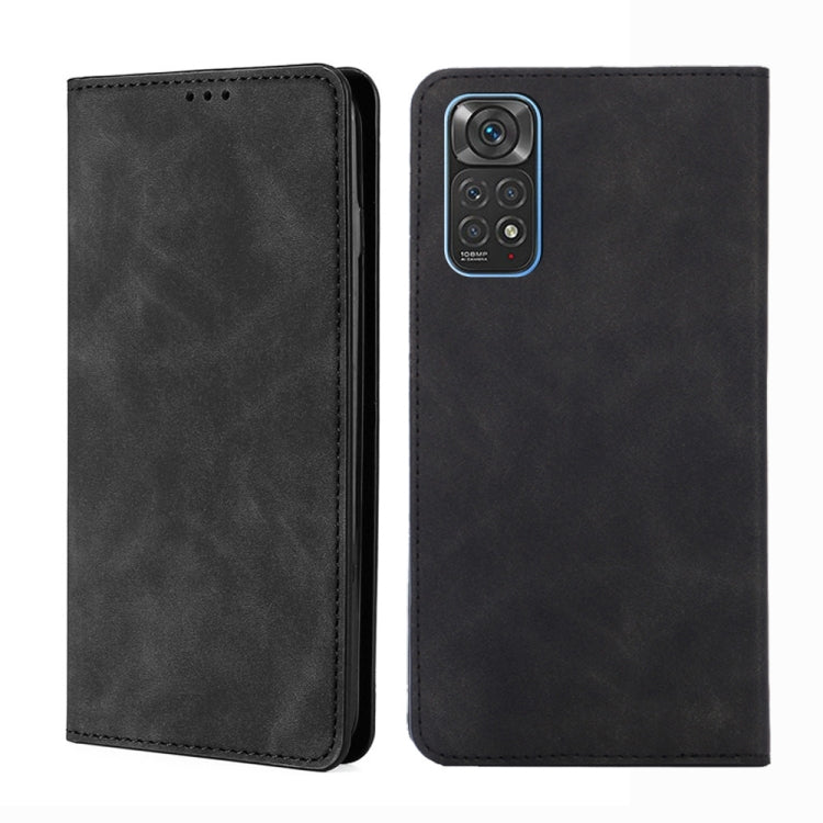 Skin Feel Magnetic Flip Leather Phone Case, For Xiaomi Redmi Note 11 Global / Note 11S, For Xiaomi Redmi Note 11 Pro 4G/5G Global, For Xiaomi 12 Lite, For Xiaomi 12 Pro
