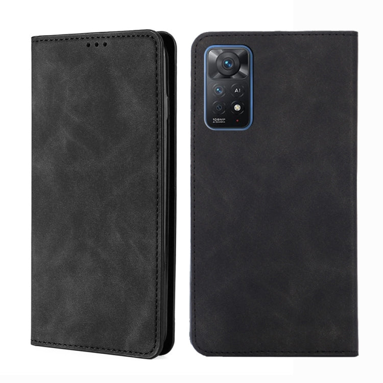 Skin Feel Magnetic Flip Leather Phone Case, For Xiaomi Redmi Note 11 Global / Note 11S, For Xiaomi Redmi Note 11 Pro 4G/5G Global, For Xiaomi 12 Lite, For Xiaomi 12 Pro