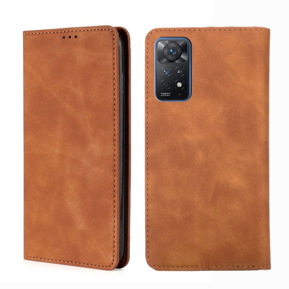 Skin Feel Magnetic Flip Leather Phone Case, For Xiaomi Redmi Note 11 Global / Note 11S, For Xiaomi Redmi Note 11 Pro 4G/5G Global, For Xiaomi 12 Lite, For Xiaomi 12 Pro