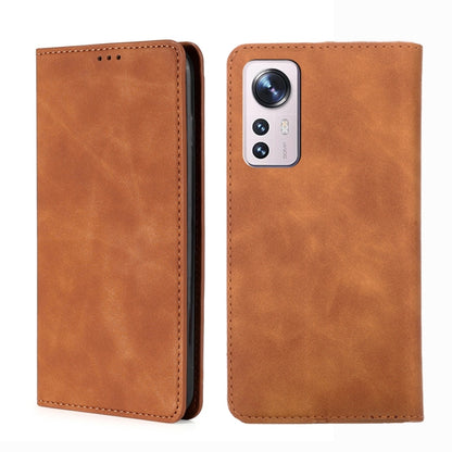 Skin Feel Magnetic Flip Leather Phone Case, For Xiaomi Redmi Note 11 Global / Note 11S, For Xiaomi Redmi Note 11 Pro 4G/5G Global, For Xiaomi 12 Lite, For Xiaomi 12 Pro