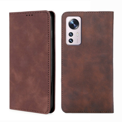 Skin Feel Magnetic Flip Leather Phone Case, For Xiaomi Redmi Note 11 Global / Note 11S, For Xiaomi Redmi Note 11 Pro 4G/5G Global, For Xiaomi 12 Lite, For Xiaomi 12 Pro