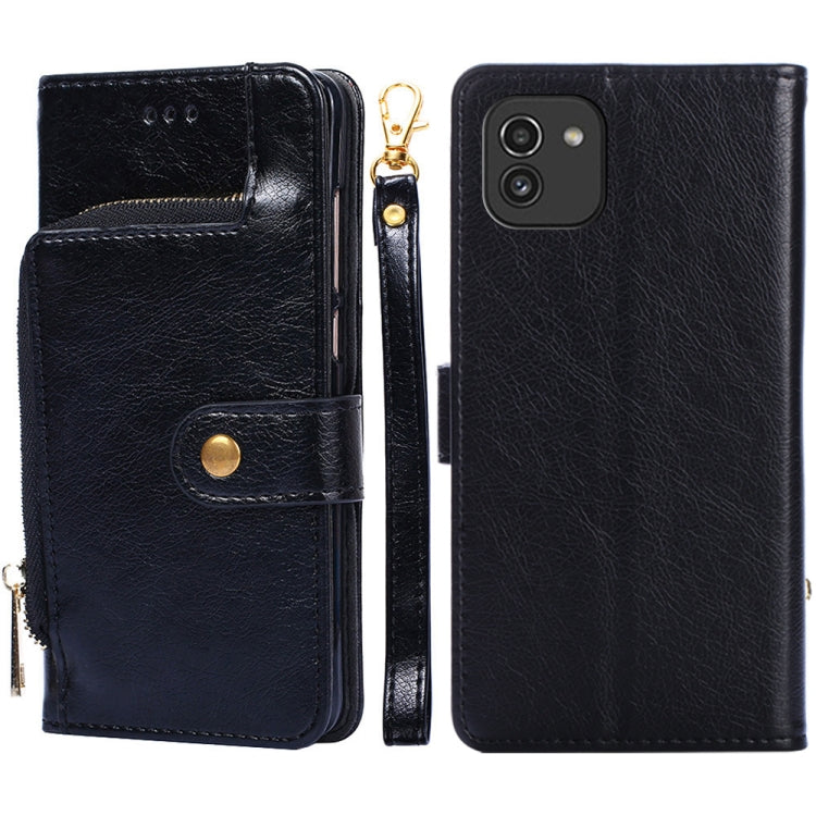 Zipper Bag Leather Phone Case, For Samsung Galaxy A03 EU, For Samsung Galaxy A23 5G, For Samsung Galaxy M33 5G, For Samsung Galaxy M53 5G, For Sony Xperia Ace III, For Xiaomi Poco M4 Pro