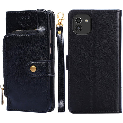 Zipper Bag Leather Phone Case, For Samsung Galaxy A03 EU, For Samsung Galaxy A23 5G, For Samsung Galaxy M33 5G, For Samsung Galaxy M53 5G, For Sony Xperia Ace III, For Xiaomi Poco M4 Pro