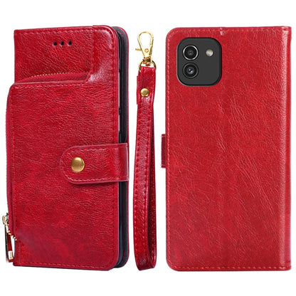 Zipper Bag Leather Phone Case, For Samsung Galaxy A03 EU, For Samsung Galaxy A23 5G, For Samsung Galaxy M33 5G, For Samsung Galaxy M53 5G, For Sony Xperia Ace III, For Xiaomi Poco M4 Pro