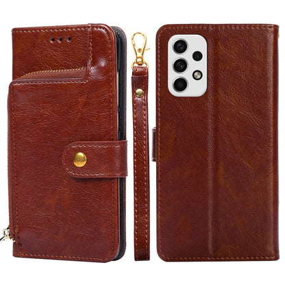 Zipper Bag Leather Phone Case, For Samsung Galaxy A03 EU, For Samsung Galaxy A23 5G, For Samsung Galaxy M33 5G, For Samsung Galaxy M53 5G, For Sony Xperia Ace III, For Xiaomi Poco M4 Pro