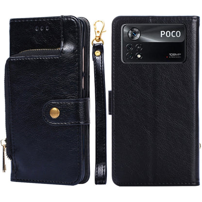 Zipper Bag Leather Phone Case, For Xiaomi Poco X4 Pro 5G, For Xiaomi Redmi K50/Redmi K50 Pro, For Xiaomi Redmi K50 Gaming/Poco F4 GT, For Xiaomi Redmi Note 11 Global/Redmi Note 11S, For Xiaomi Redmi Note 11 Pro Global, For Xiaomi 12 Lite