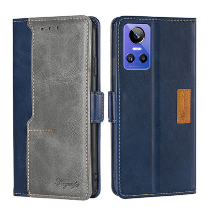 Contrast Color Side Buckle Leather Phone Case, For OPPO Realme GT Neo3, For OPPO Realme GT2 Pro, For OPPO Realme Narzo 50i