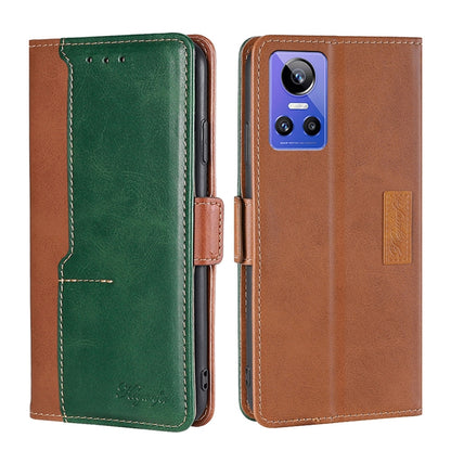 Contrast Color Side Buckle Leather Phone Case, For OPPO Realme GT Neo3, For OPPO Realme GT2 Pro, For OPPO Realme Narzo 50i