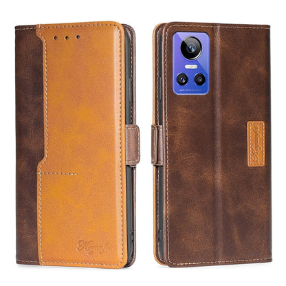 Contrast Color Side Buckle Leather Phone Case, For OPPO Realme GT Neo3, For OPPO Realme GT2 Pro, For OPPO Realme Narzo 50i