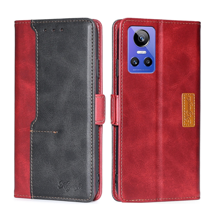 Contrast Color Side Buckle Leather Phone Case, For OPPO Realme GT Neo3, For OPPO Realme GT2 Pro, For OPPO Realme Narzo 50i
