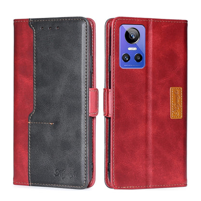 Contrast Color Side Buckle Leather Phone Case, For OPPO Realme GT Neo3, For OPPO Realme GT2 Pro, For OPPO Realme Narzo 50i