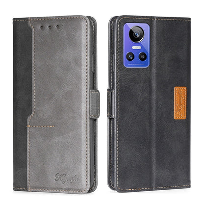 Contrast Color Side Buckle Leather Phone Case, For OPPO Realme GT Neo3, For OPPO Realme GT2 Pro, For OPPO Realme Narzo 50i