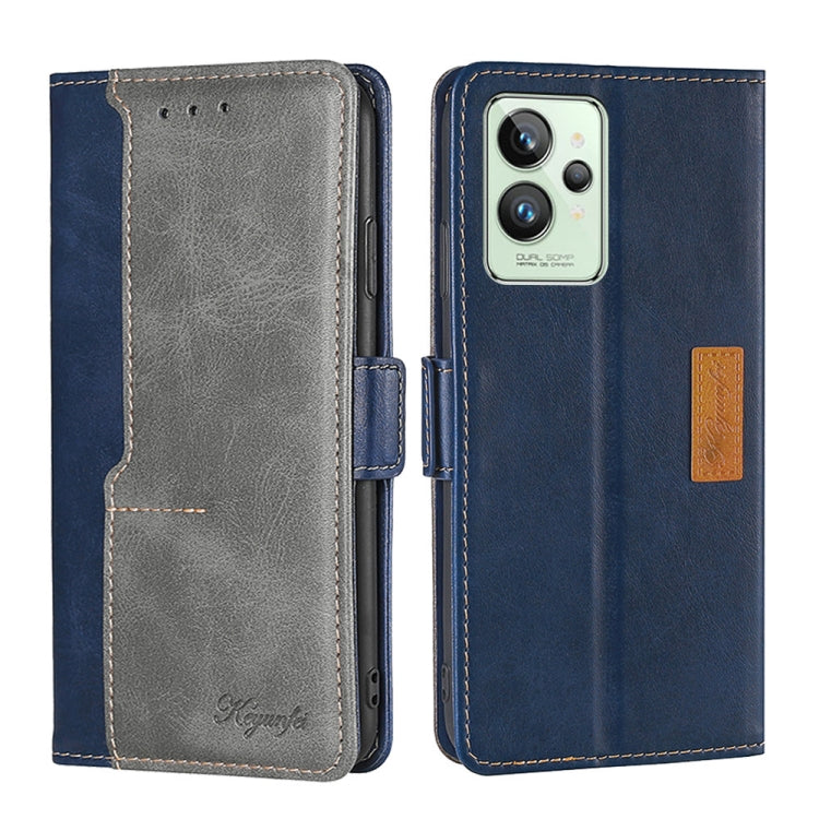 Contrast Color Side Buckle Leather Phone Case, For OPPO Realme GT Neo3, For OPPO Realme GT2 Pro, For OPPO Realme Narzo 50i