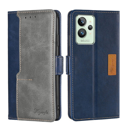 Contrast Color Side Buckle Leather Phone Case, For OPPO Realme GT Neo3, For OPPO Realme GT2 Pro, For OPPO Realme Narzo 50i