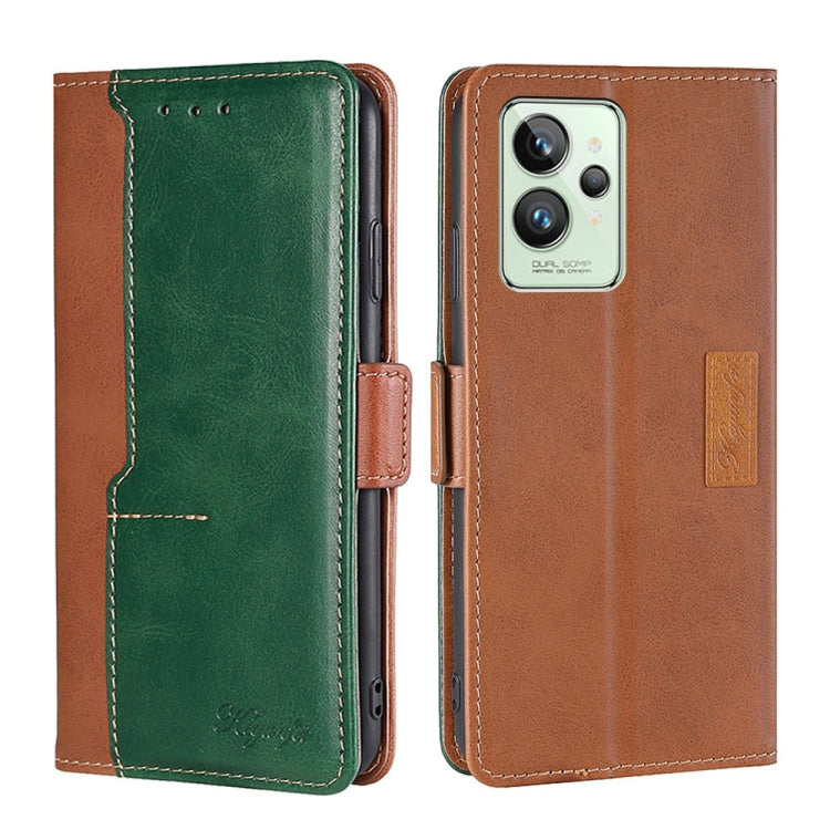 Contrast Color Side Buckle Leather Phone Case, For OPPO Realme GT Neo3, For OPPO Realme GT2 Pro, For OPPO Realme Narzo 50i