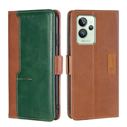 Contrast Color Side Buckle Leather Phone Case, For OPPO Realme GT Neo3, For OPPO Realme GT2 Pro, For OPPO Realme Narzo 50i