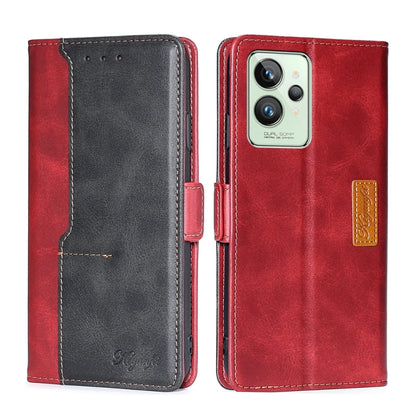 Contrast Color Side Buckle Leather Phone Case, For OPPO Realme GT Neo3, For OPPO Realme GT2 Pro, For OPPO Realme Narzo 50i