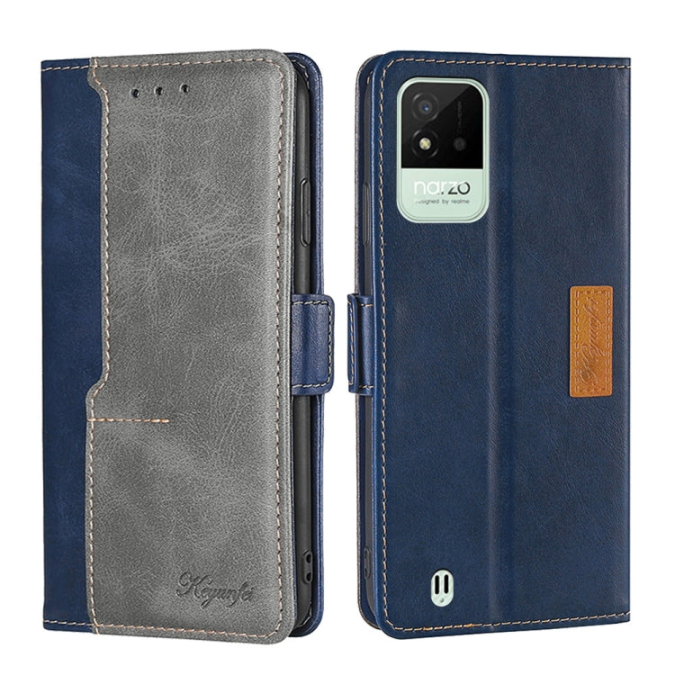 Contrast Color Side Buckle Leather Phone Case, For OPPO Realme GT Neo3, For OPPO Realme GT2 Pro, For OPPO Realme Narzo 50i